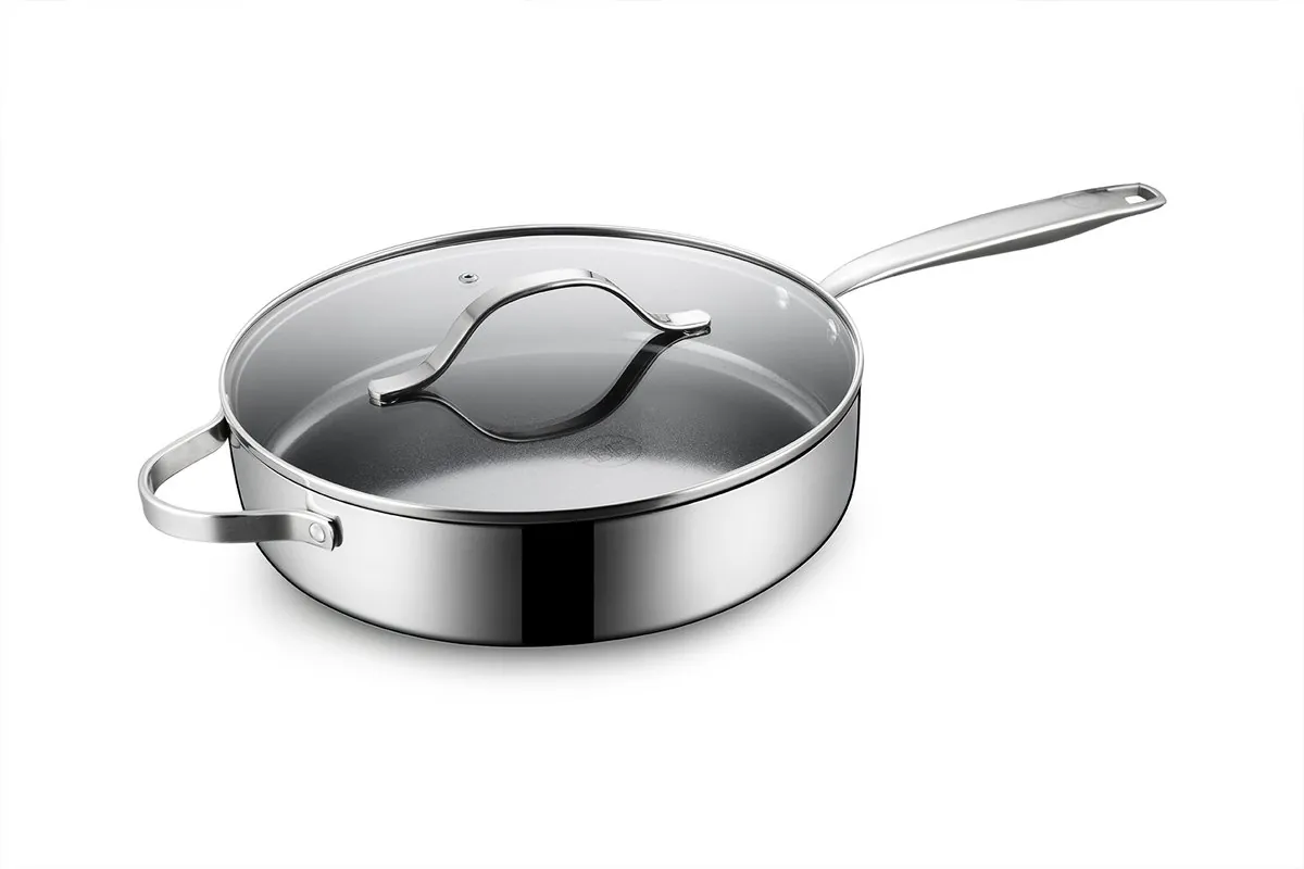 BE Living Essential Series RVS Hapjespan met deksel Ø 28 cm