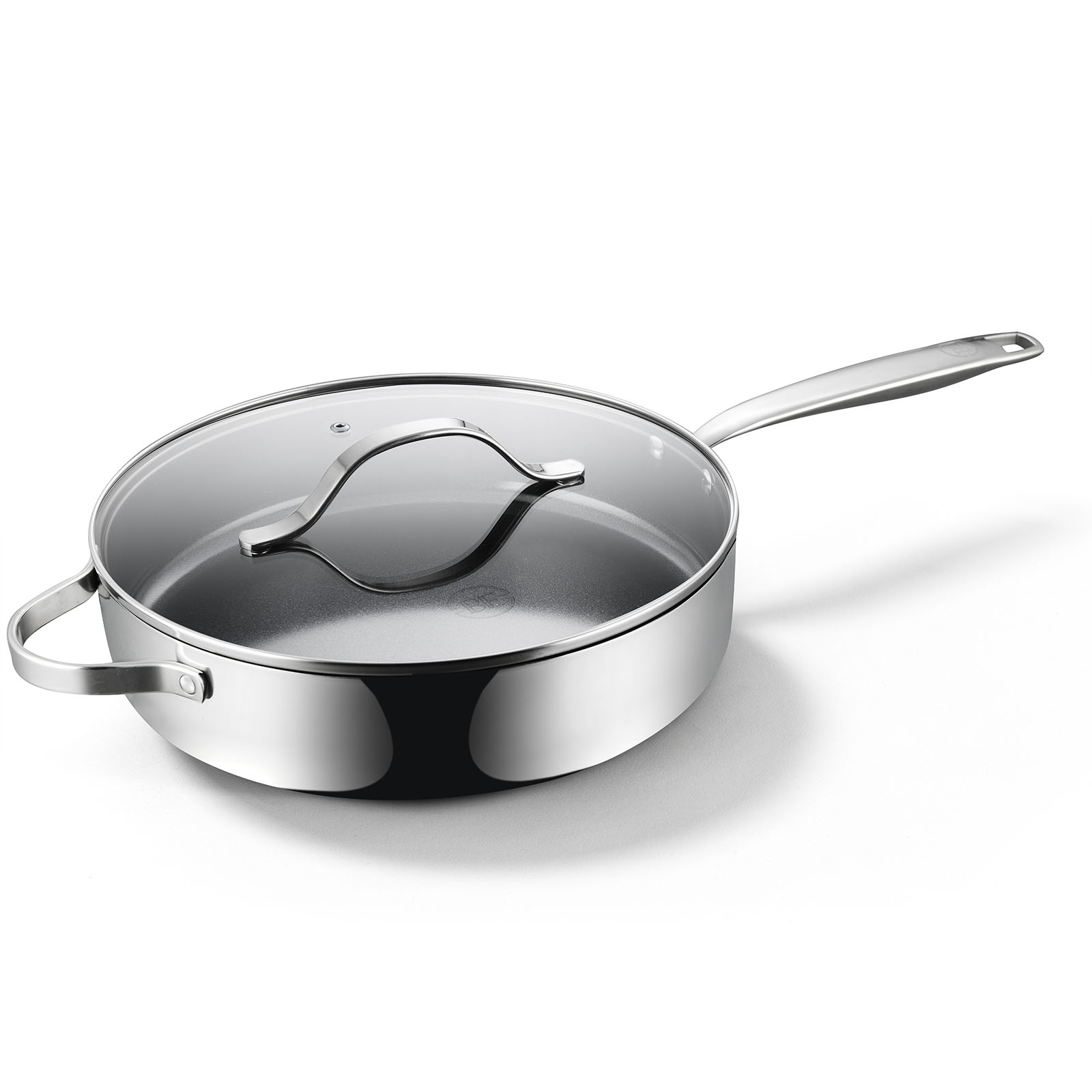 BE Living Essential Series Stainless Steel Black Hapjespan met deksel Ø 28 cm