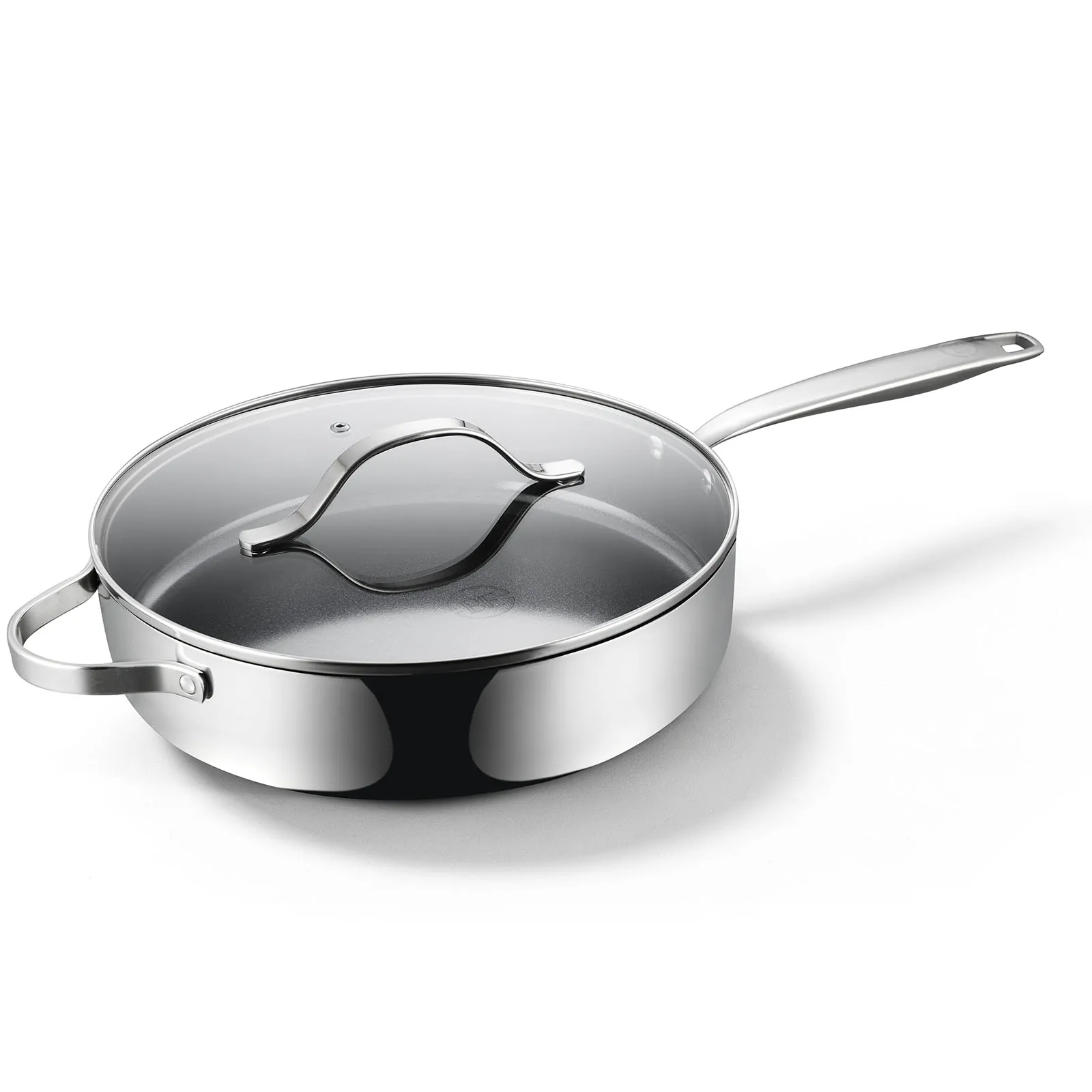 BE Living Essential Series Stainless Steel Black Hapjespan met deksel Ø 28 cm