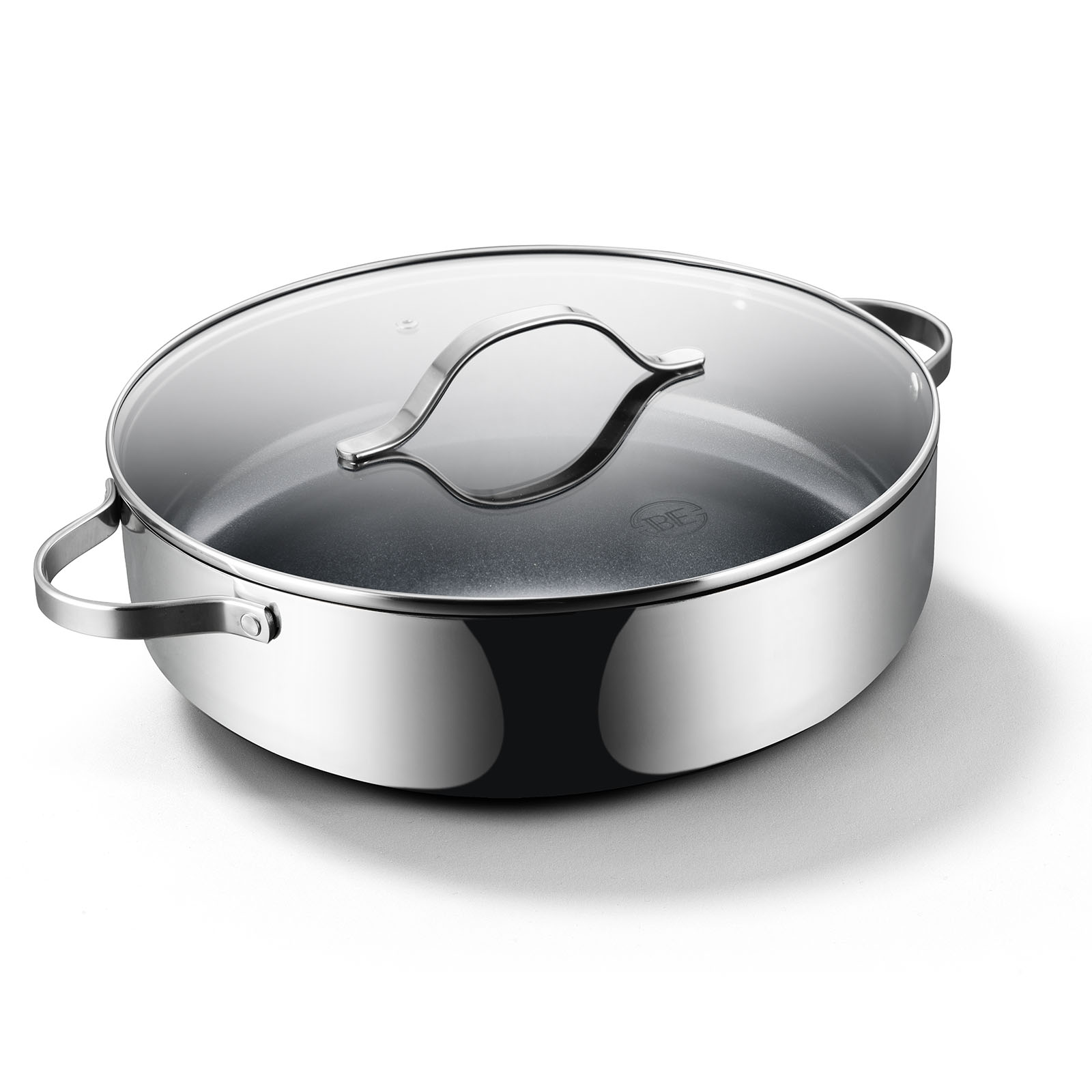 BE Living Essential Series Stainless Steel Black Hapjespan met deksel Ø 32 cm
