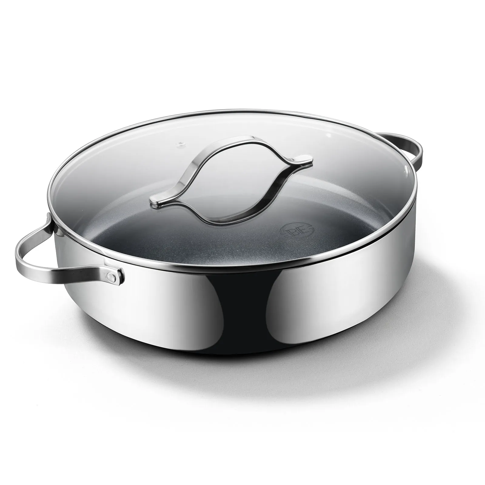 BE Living Essential Series RVS Hapjespan met deksel Ø 32 cm