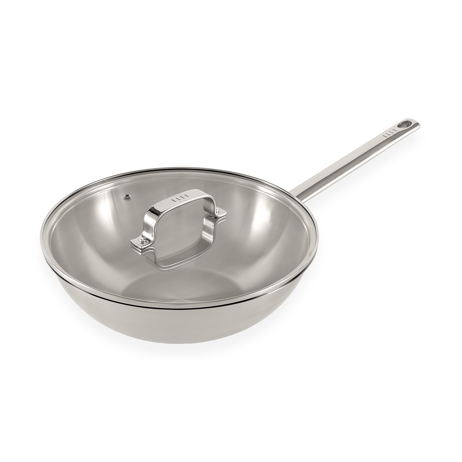 ELLE Gourmet Moderne Wokpan met Deksel - Ø 28 cm - Geschikt voor alle warmtebronnen